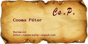Csoma Péter névjegykártya