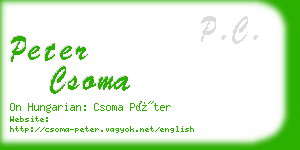 peter csoma business card